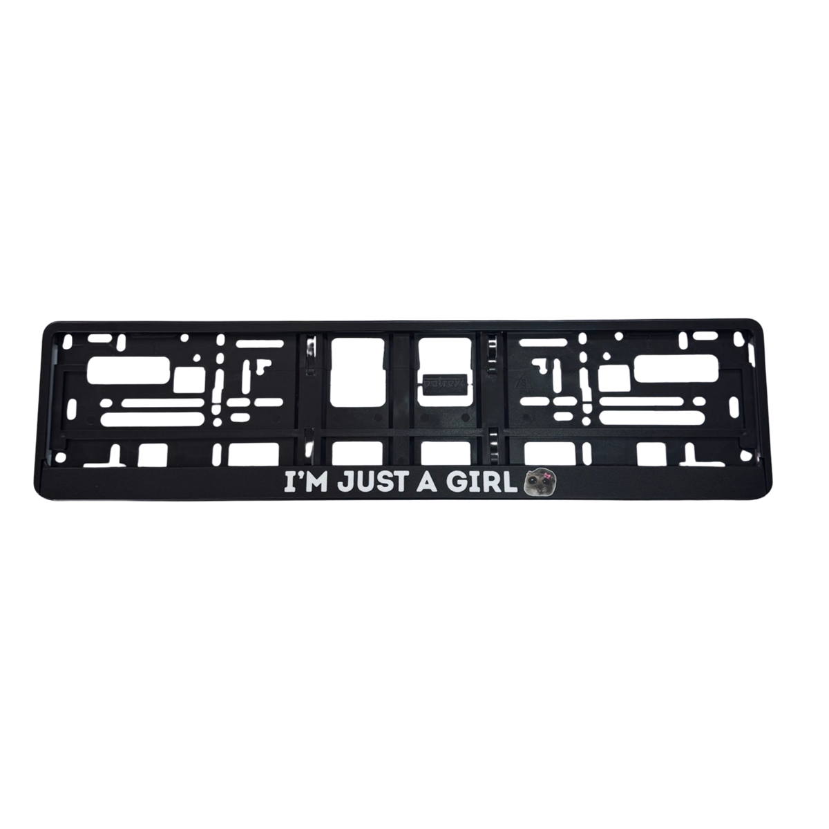 Ramka z napisem I'm just a girl – biały