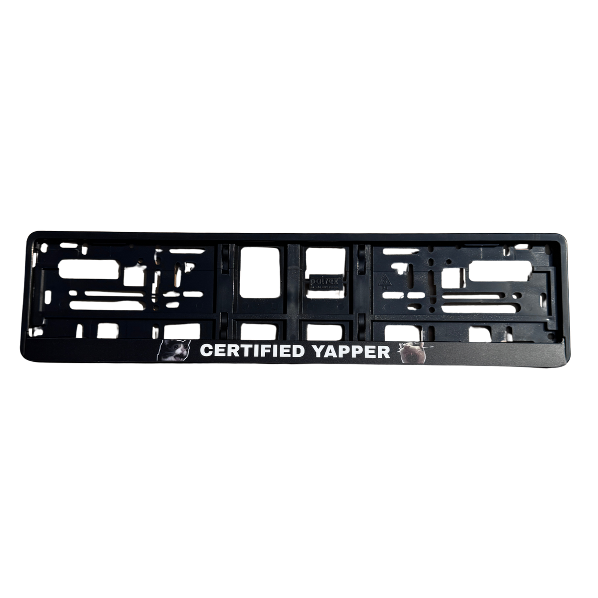 Ramka z napisem „Certified Yapper”
